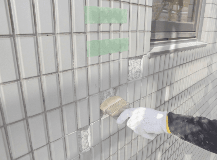 外装工事の様子